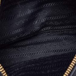 Pre Owned Prada Black Tessuto Nylon and Saffiano Leather Shoulder Bag