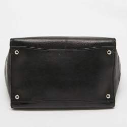 Pre Owned Prada Black Leather Twin Pocket Double Handle Tote
