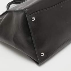 Pre Owned Prada Black Leather Twin Pocket Double Handle Tote