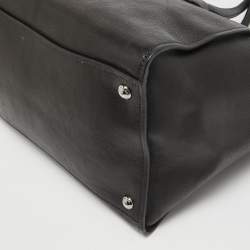 Pre Owned Prada Black Leather Twin Pocket Double Handle Tote