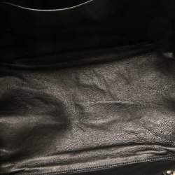 Pre Owned Prada Black Leather Twin Pocket Double Handle Tote