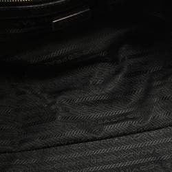 Prada Black Suede Grommet Bauletto Bag