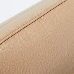 Prada Beige Saffiano Lux Leather Re-Edition 2005 Baguette Bag