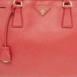 Prada Red Saffiano Lux Leather Large Galleria Tote