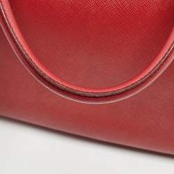 Prada Red Saffiano Lux Leather Large Galleria Tote