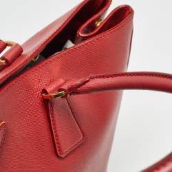 Prada Red Saffiano Lux Leather Large Galleria Tote