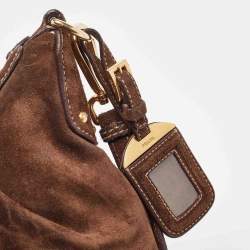 Prada Brown Suede Shoulder Bag