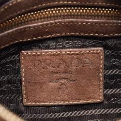 Prada Brown Suede Shoulder Bag