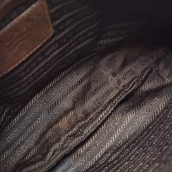 Prada Brown Suede Shoulder Bag
