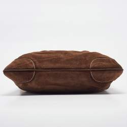 Prada Brown Suede Shoulder Bag
