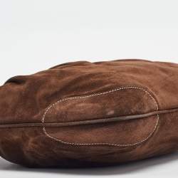 Prada Brown Suede Shoulder Bag