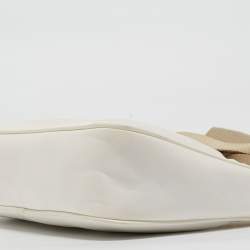 Prada White Nylon and Leather Re-Edition 2005 Shoulder Bag