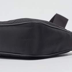 Prada Black Nylon and Saffiano Leather Re-Edition 2005 Baguette Bag