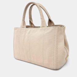 Pre Owned Prada Canapa Tote Bag