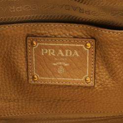 Prada Black Leather Cervo Pocket Satchel Bag