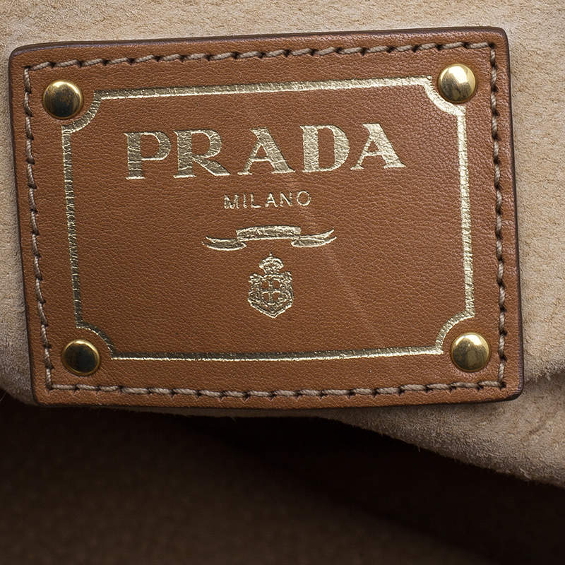 Prada Tan Soft Calf Leather Tote