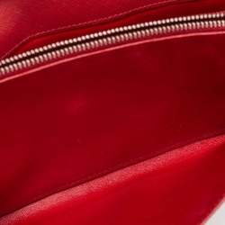 Prada Red Saffiano Leather Flap Pouch 
