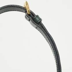 Pre Owned Prada Two Tone Dark Green Saffiano Lux Leather Medium Double Zip Tote