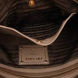 Prada Beige Leather Bow Clutch