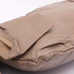 Prada Beige Leather Bow Clutch