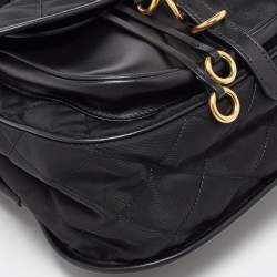 مملوكة مسبقًا Prada Black Leather and Nylon Corsaire Crossbody Bag
