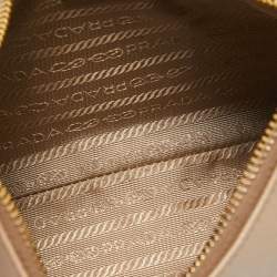 Prada Beige Saffiano Lux Leather Re-Edition 2005 Baguette Bag