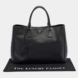 Prada Black Saffiano Leather Large Galleria Tote