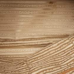 Pre Owned Prada Brown Saffiano Lux Leather Large Double Zip Tote