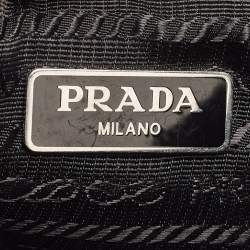Pre Owned Prada Black Nylon Re-Edition 2000 Baguette Bag