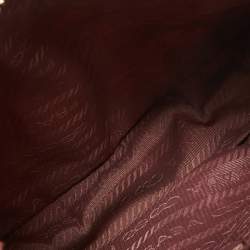 Pre Owned Prada Pink Gaufre Nylon Baguette Bag