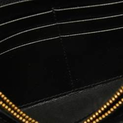 Pre Owned Prada Black Saffiano Leather Flap Continental Wallet