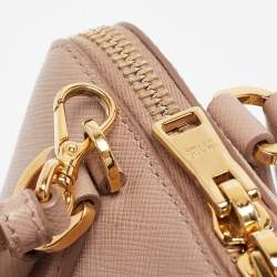 Pre Owned Prada Beige Saffiano Leather Mini Promenade Crossbody Bag