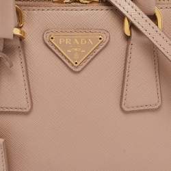 Pre Owned Prada Beige Saffiano Leather Mini Promenade Crossbody Bag