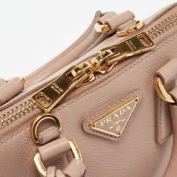 Pre Owned Prada Beige Saffiano Leather Mini Promenade Crossbody Bag