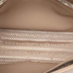 Pre Owned Prada Beige Quilted Leather Medium Diagramme Shoulder Bag