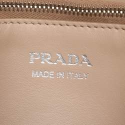 Pre Owned Prada Beige Quilted Leather Medium Diagramme Shoulder Bag
