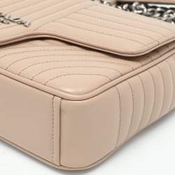 Pre Owned Prada Beige Quilted Leather Medium Diagramme Shoulder Bag