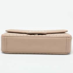 Pre Owned Prada Beige Quilted Leather Medium Diagramme Shoulder Bag