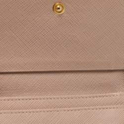 Prada Beige Leather Logo Coin Purse