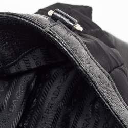 مملوكة مسبقًا Prada Black Nylon and Leather Shopper Tote