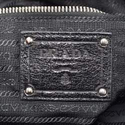 مملوكة مسبقًا Prada Black Nylon and Leather Shopper Tote