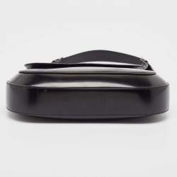 مملوكة مسبقًا Prada Black Brushed Leather Cleo Shoulder Bag