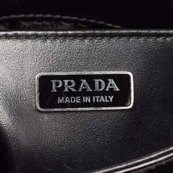 مملوكة مسبقًا Prada Black Brushed Leather Cleo Shoulder Bag