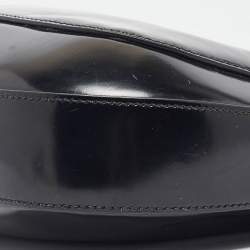 Prada Black Glossy Leather Cleo Shoulder Bag