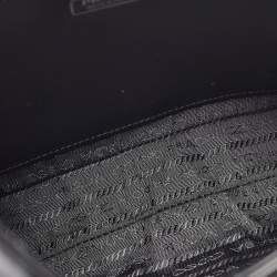 Prada Black Glossy Leather Cleo Shoulder Bag