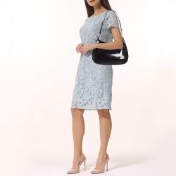 Prada Black Glossy Leather Cleo Shoulder Bag