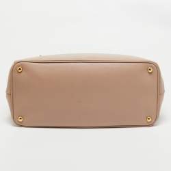 Pre Owned Prada Beige Saffiano Lux Leather Large Galleria Tote