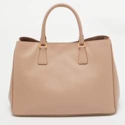 Pre Owned Prada Beige Saffiano Lux Leather Large Galleria Tote