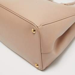 Pre Owned Prada Beige Saffiano Lux Leather Large Galleria Tote