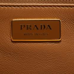 Pre Owned Prada Natural Leather Extra Large Galleria Tote